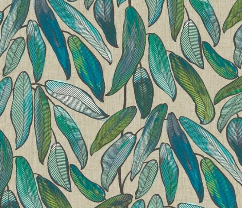 Edinburgh Weavers Tropical Leaf Curtain Upholstery Fabric By The Metre