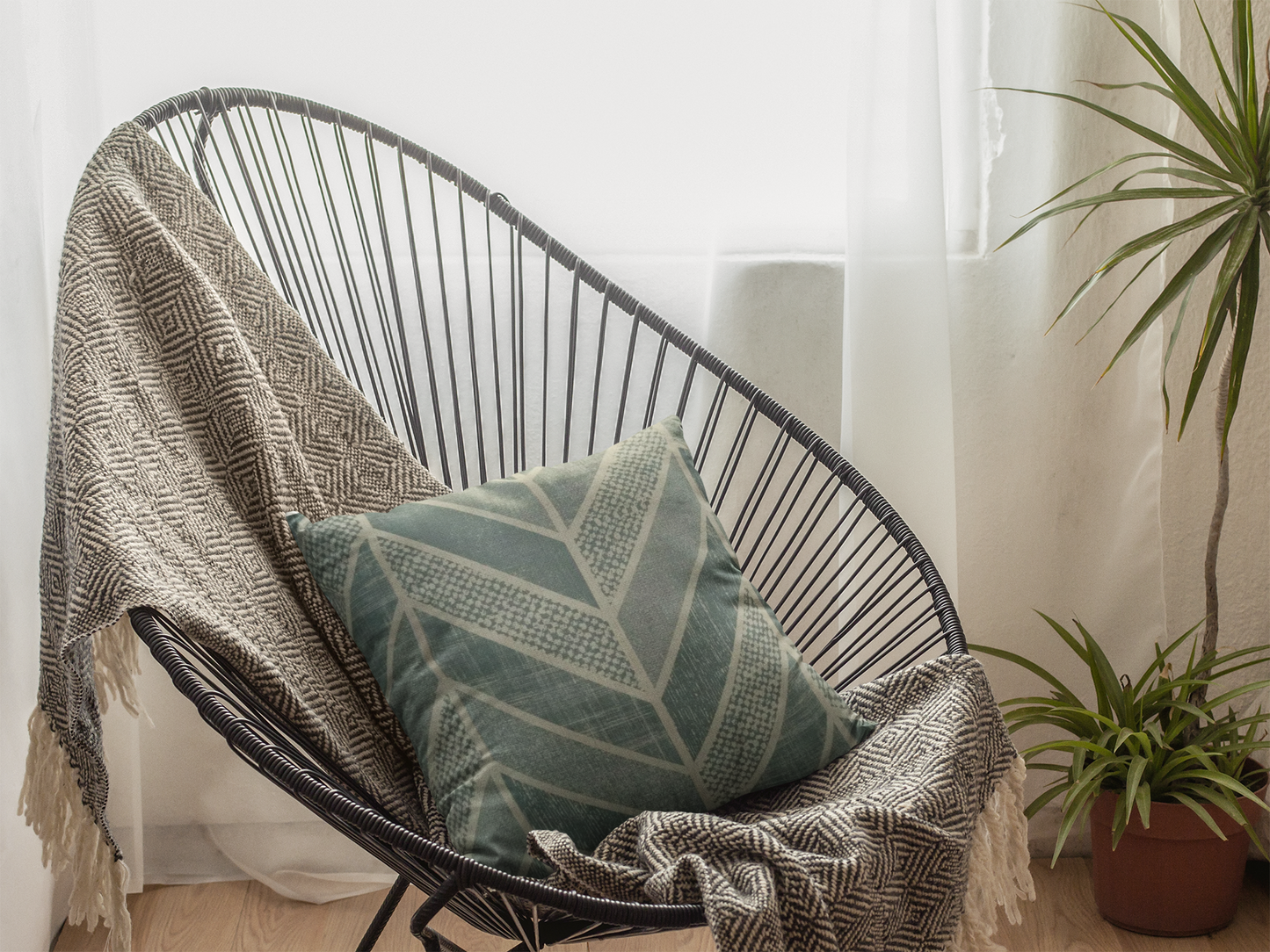 Art Of The Loom Chevron Blue 18" / 45cm Cushion Cover
