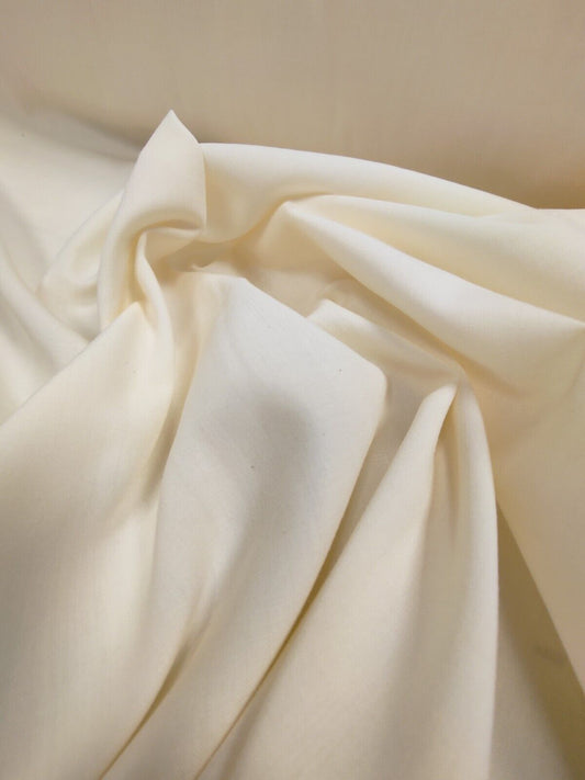 Premium 100% FR Polyester Curtain Lining Super Soft - Cream Colourway
