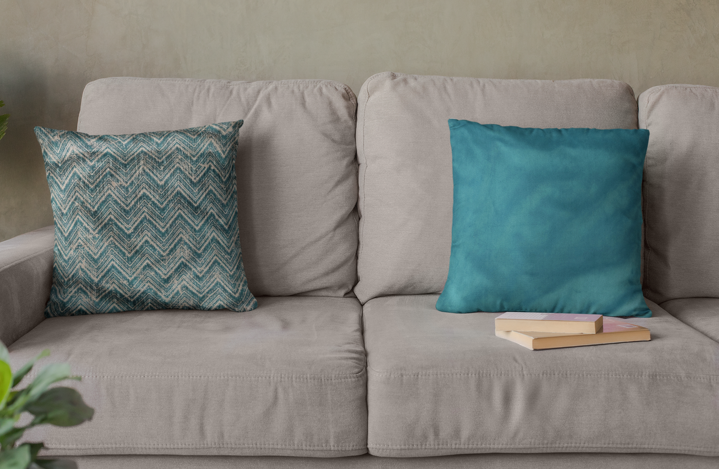 Art Of The Loom Design 2 Aqua Piped 18" / 45cm Cushion Cover