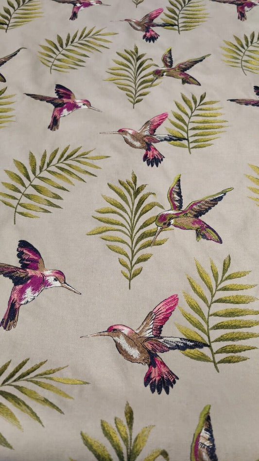 iLiv Montserrat Cranberry Embroidered Curtain Fabric 3 Metres