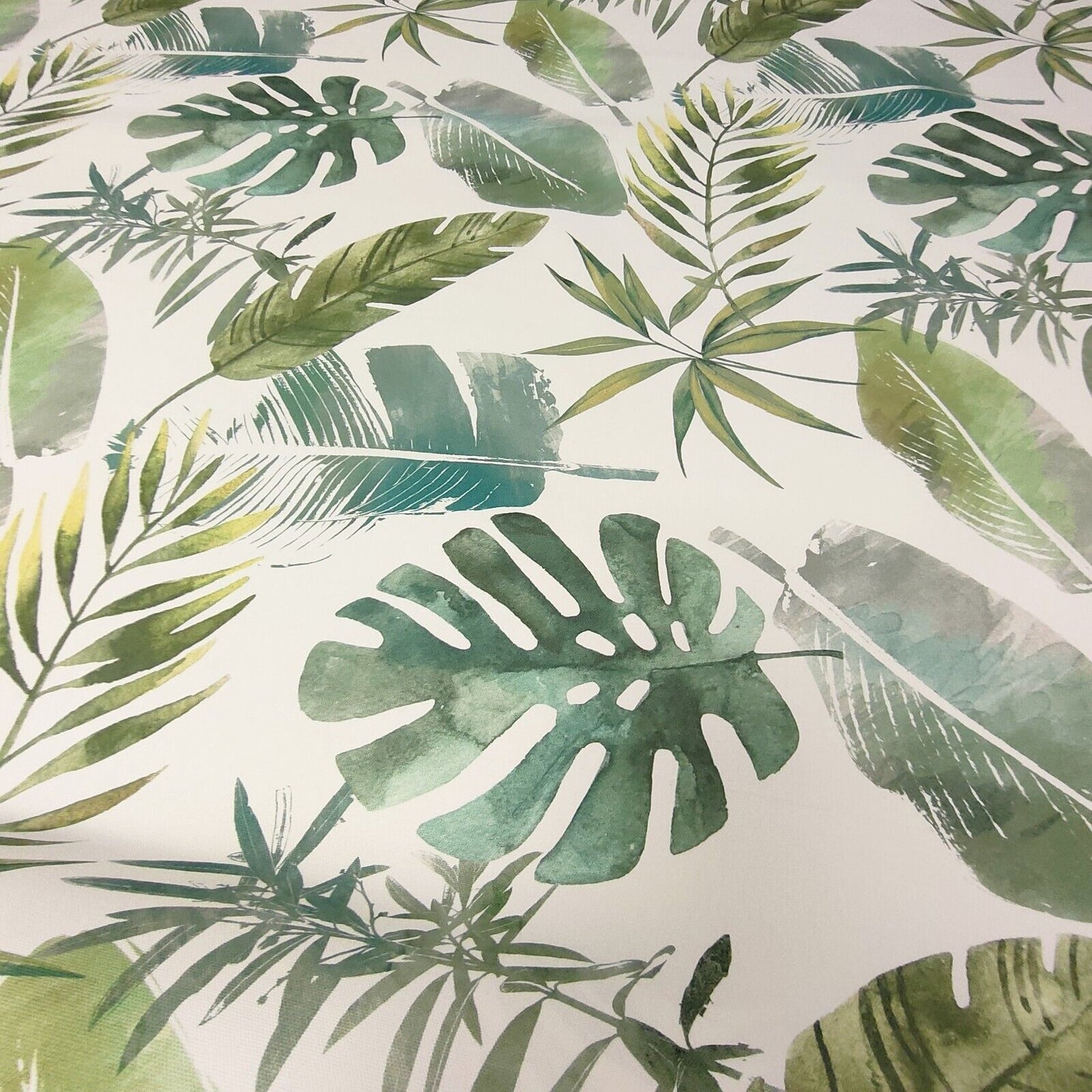 Art Of The Loom Tropical Leaf Green Curtain Upholstery Fabric By The Metre