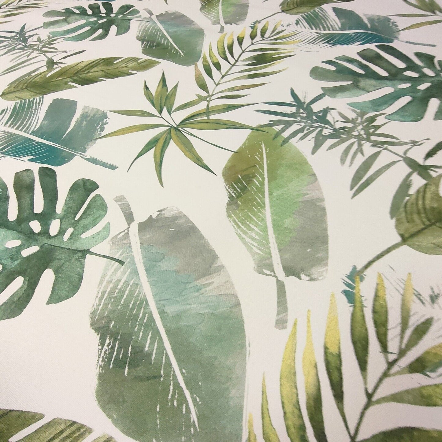 Art Of The Loom Tropical Leaf Green Curtain Upholstery Fabric By The Metre
