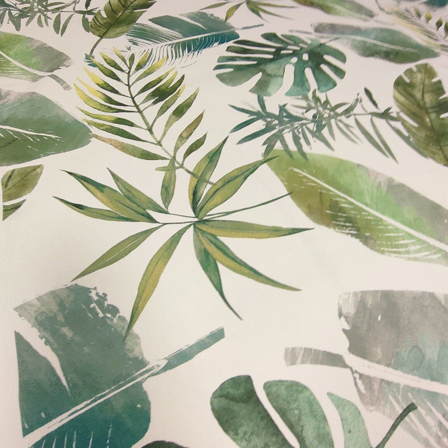 Art Of The Loom Tropical Leaf Green Curtain Upholstery Fabric By The Metre