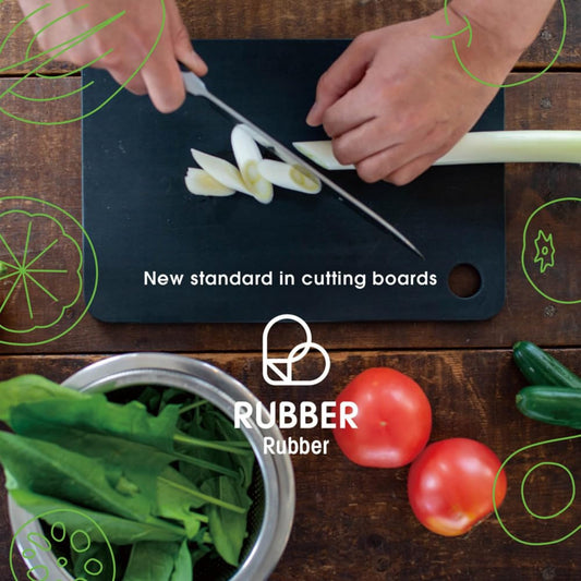 Rubber Rubber NBD002 Cutting Board, Synthetic Rubber, Black,Made in Japan