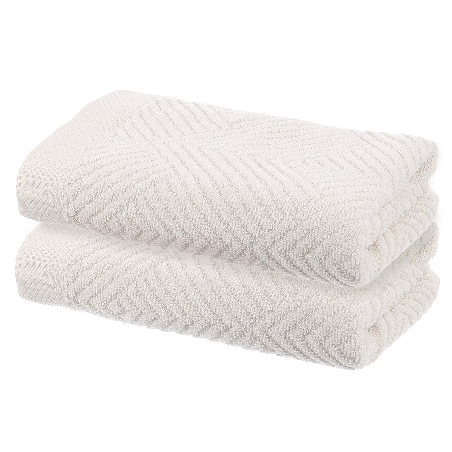 sourcing map 2 Pcs Bathroom Hand Towels Beige Soft Absorbent Face Towels Cotton Wash Cloths 13 x 29 Inch Kitchen Hand Towels for Bathroom Gym Drying