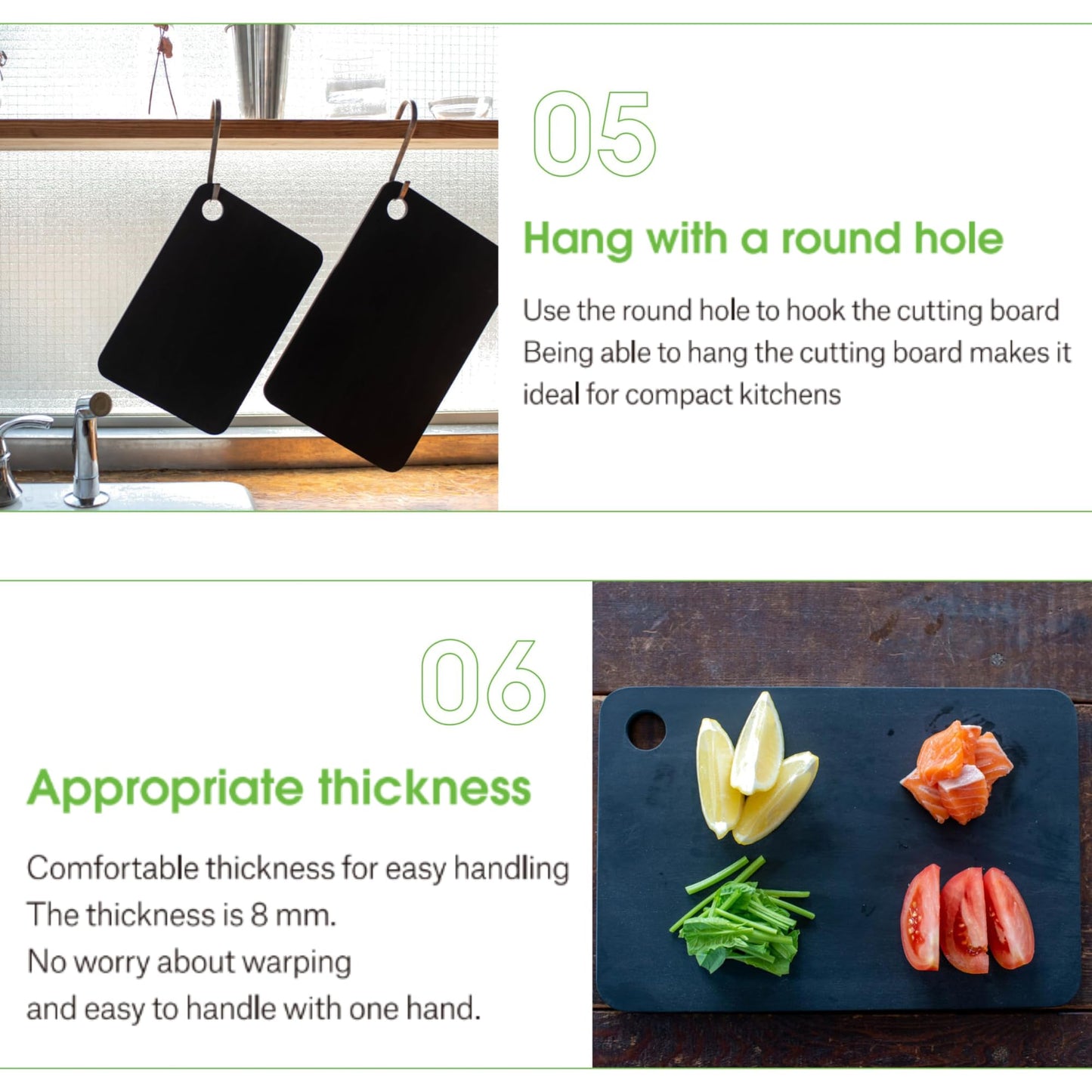 Rubber Rubber NBD002 Cutting Board, Synthetic Rubber, Black,Made in Japan