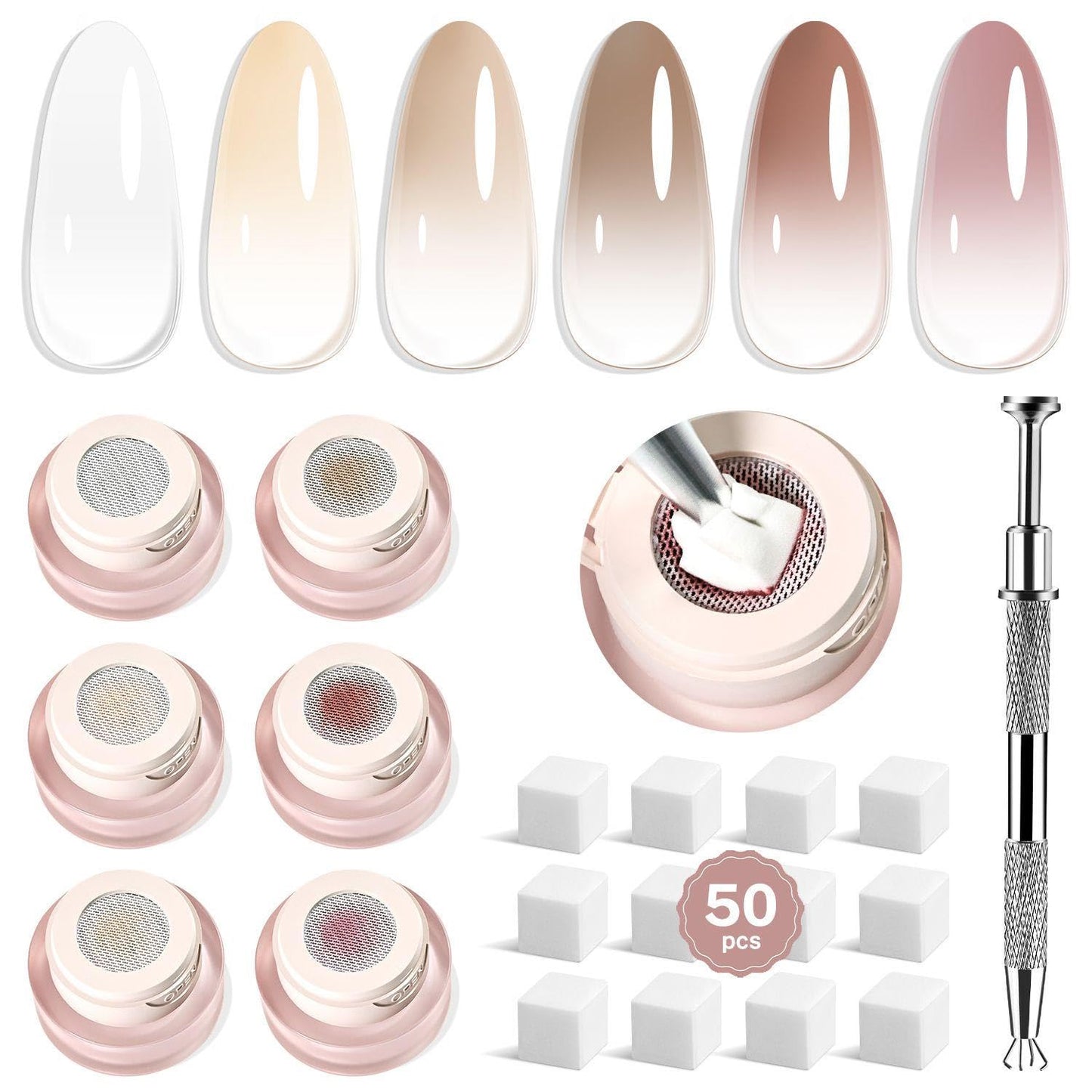 JODSONE 6 PCS Pat Painting Gel Nail Polish Vibrant Colour for French Blusher Manicure DIY Nail Art