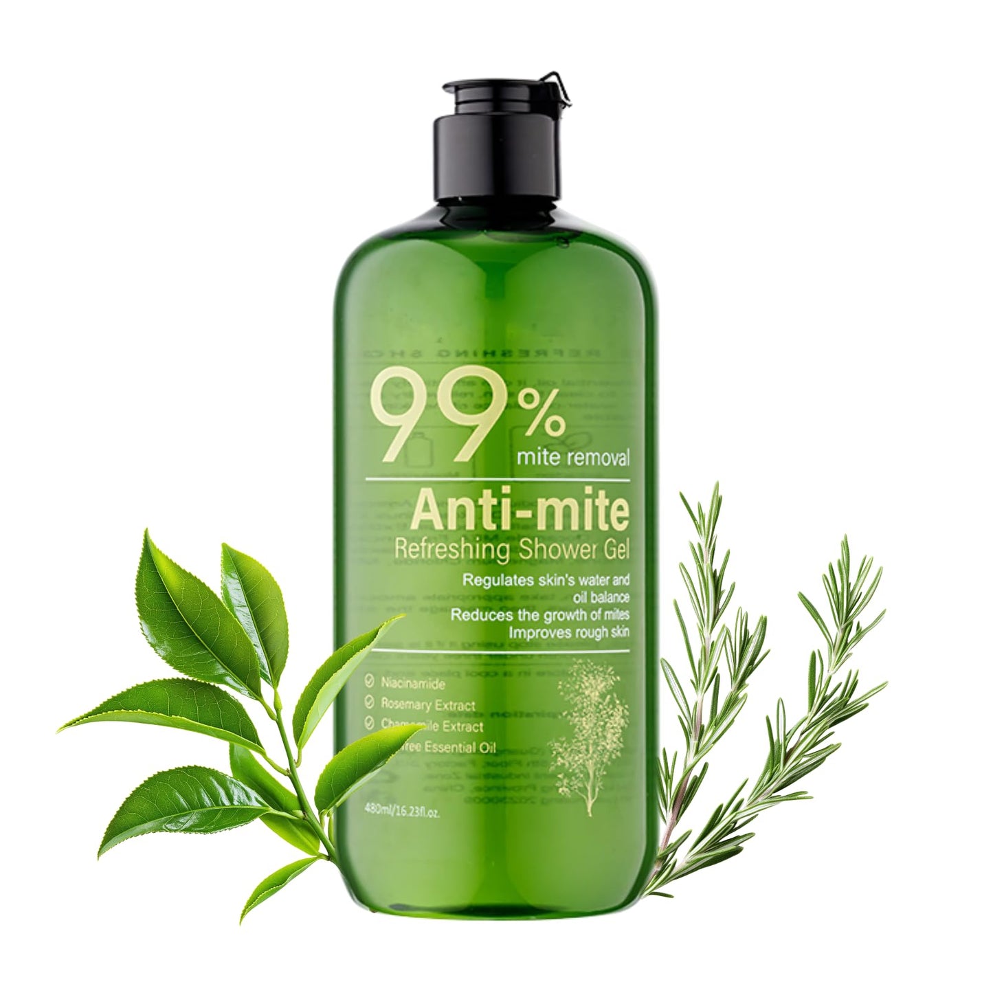 Antifungal Body Wash with Tea Tree Oil, Antibacterial Shower Gel, Tea Tree Body Wash Cleansing and Protection, Balance Oil & Moisture, Smooth Skin,