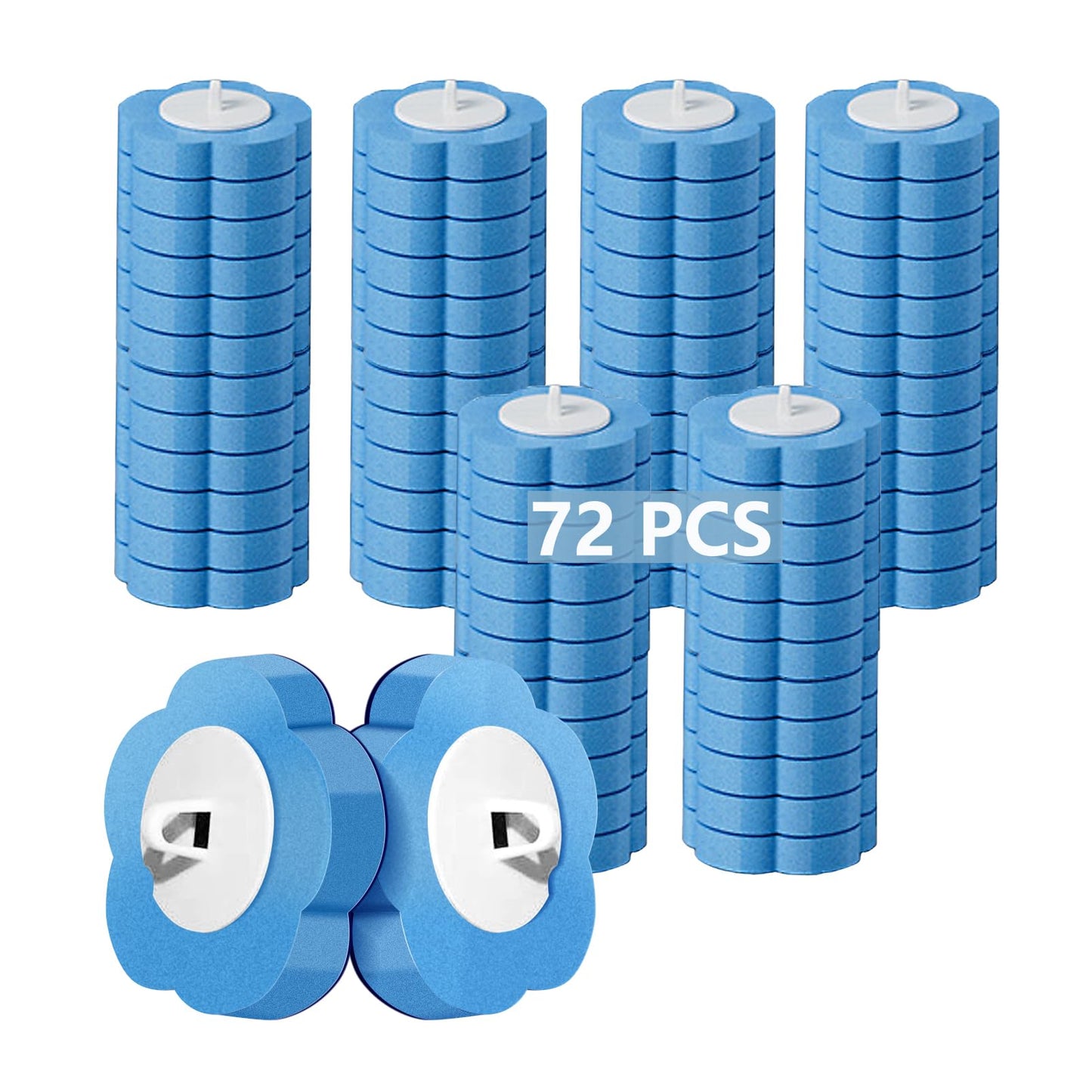 Ucaimao 72 PCS Disposable Toilet Bowl Brush Refills,Toilet Wand Replacement Heads Cleaner Pads Disposable Toilet Cleaning System for Sink Bathtub Wash
