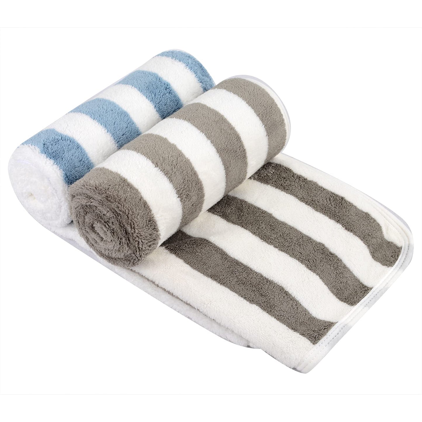 VIVOTE Microfibre Hand Towels for Bathroom, Super Soft & Fluffy Hand Towels, Super Water Absorbent & Quick Dry Towels, 100% Microfibre, 40x76cm 2 Pcs