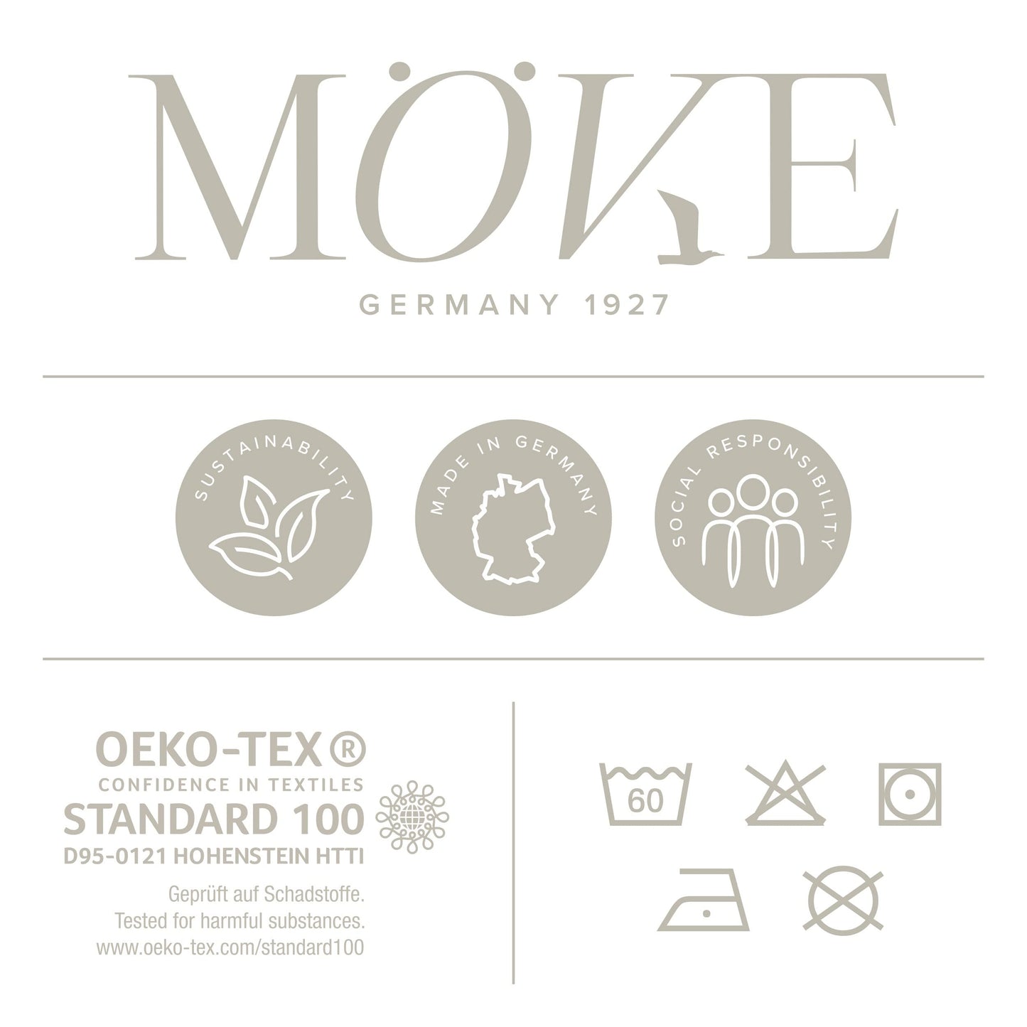 Möve Eden face cloth 30 x 30 cm, 80% cotton / 20% linen, nature/black