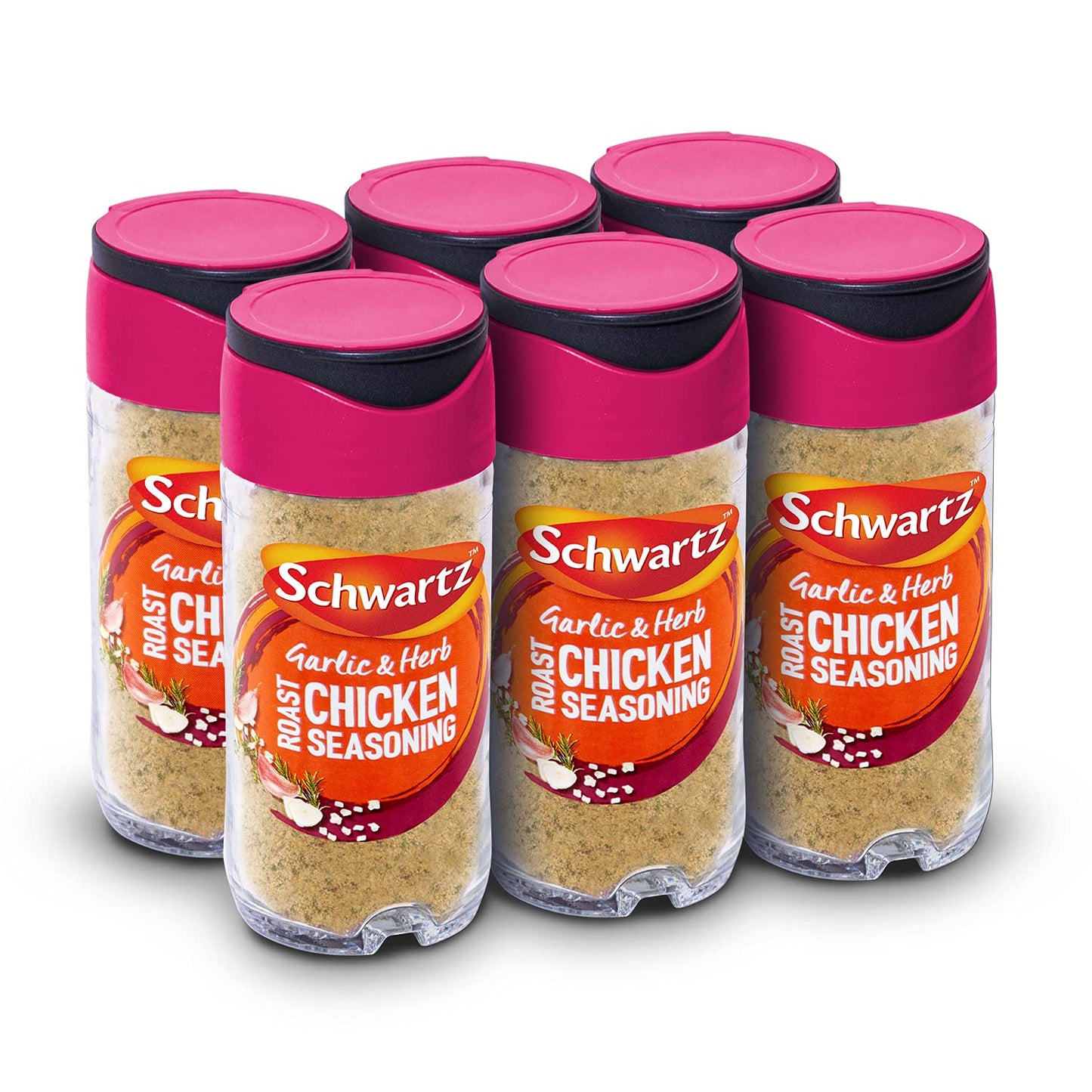 Schwartz Garlic & Herb Roast Chicken Seasoning 53 G | Jar | Pack of 6 | Expertly Blended with Garlic, Rosemary & Thyme | For Tasty Chicken Full of