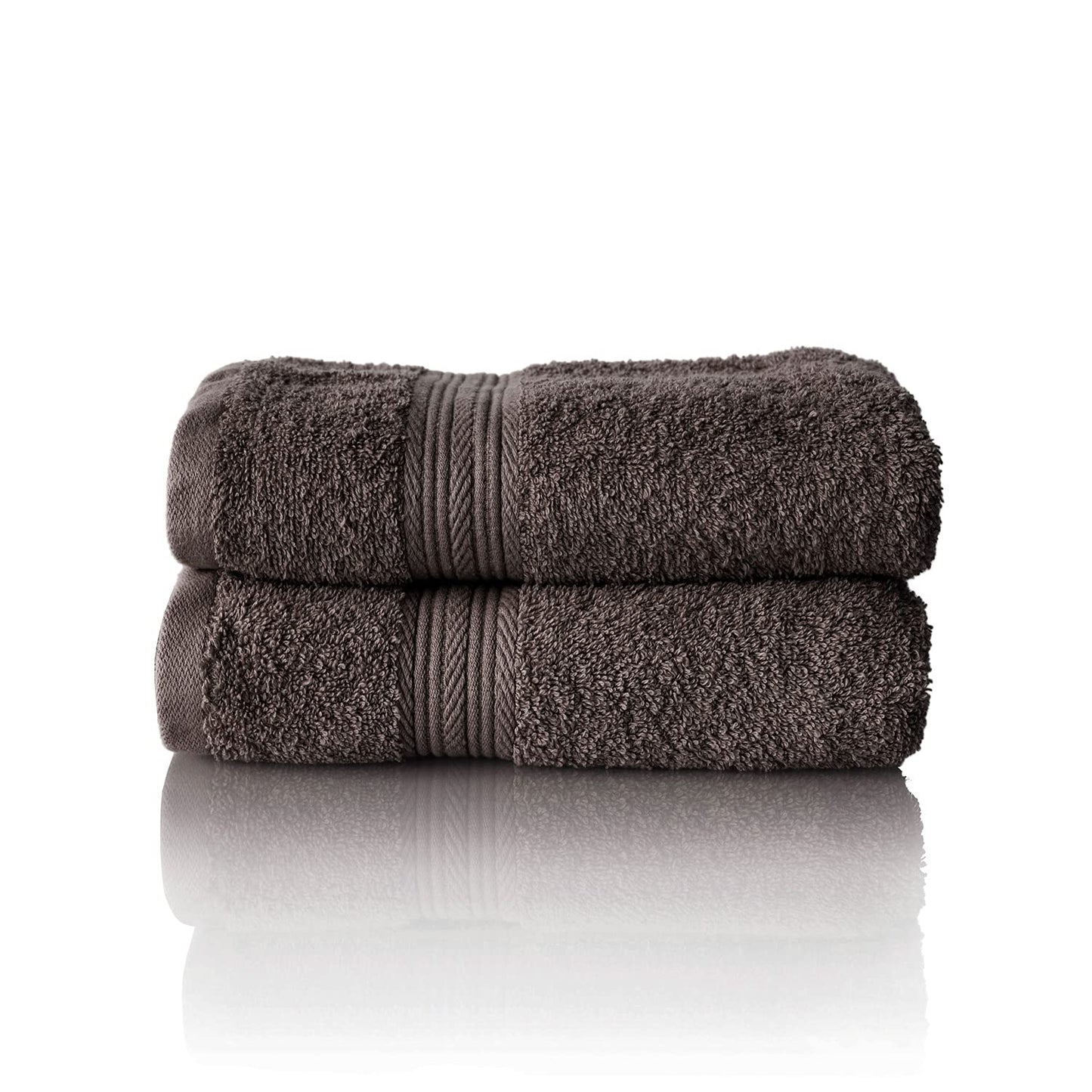 ALCLEAR set of terry hand towels, range of soft and highly absorbent towels, OEKOTEX 100 certified, 5 colours & 5 sizes, colour: ANTHRACITE, 2 x hand