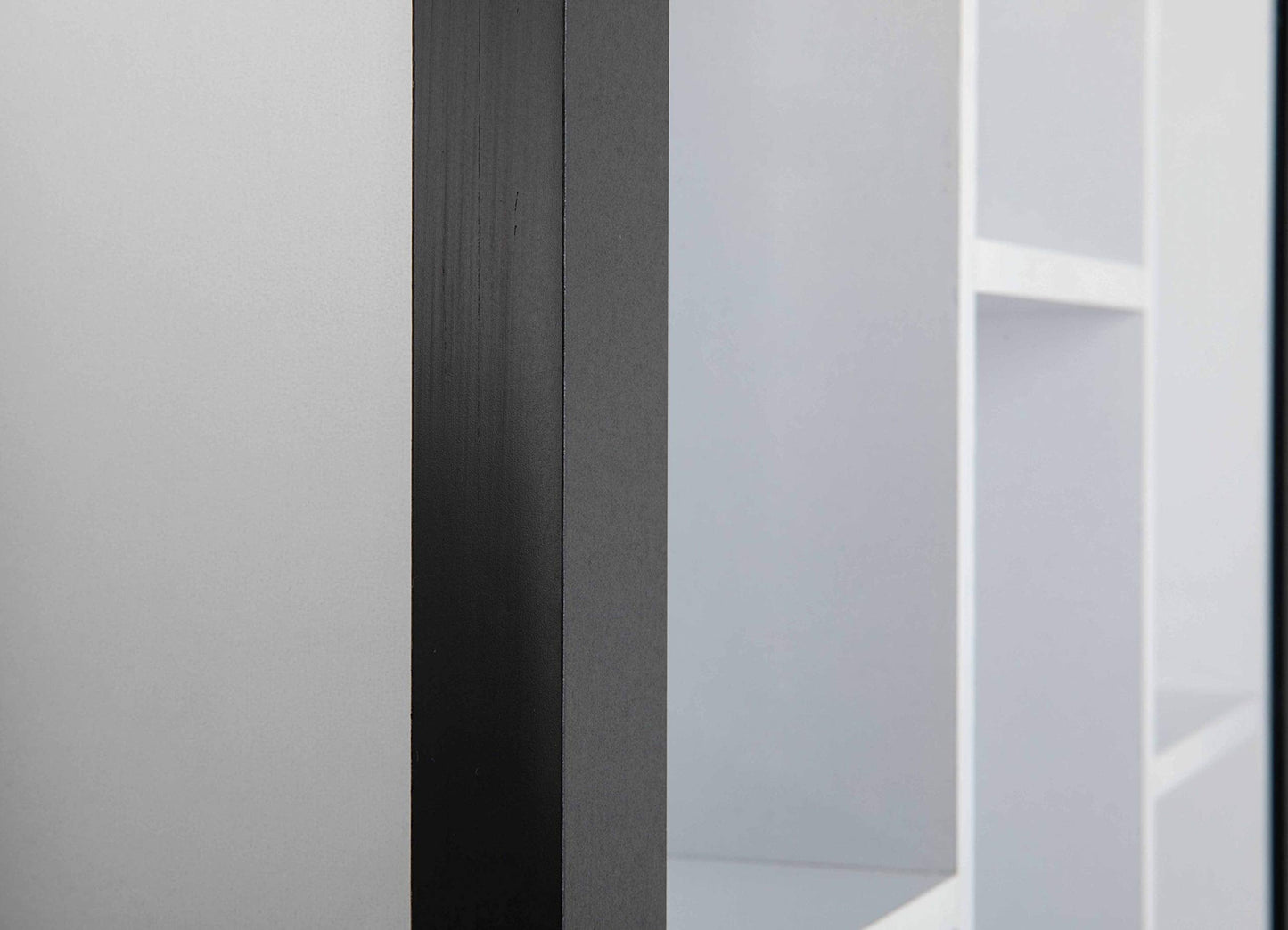 Inter Link 7 Compartments Collector Wall Shelf, Black/White, 66,5 x 13,7 x 66,5 cm