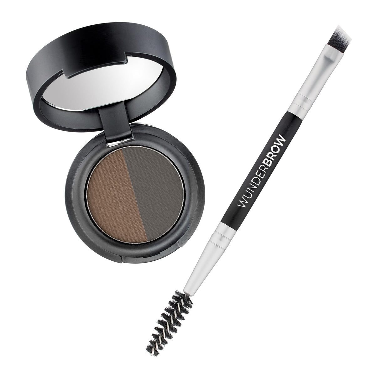 Soft Brow Define & Fill Powder Duo, Includes Dual ended Brush, Vegan and Cruelty Free Black/Brown
