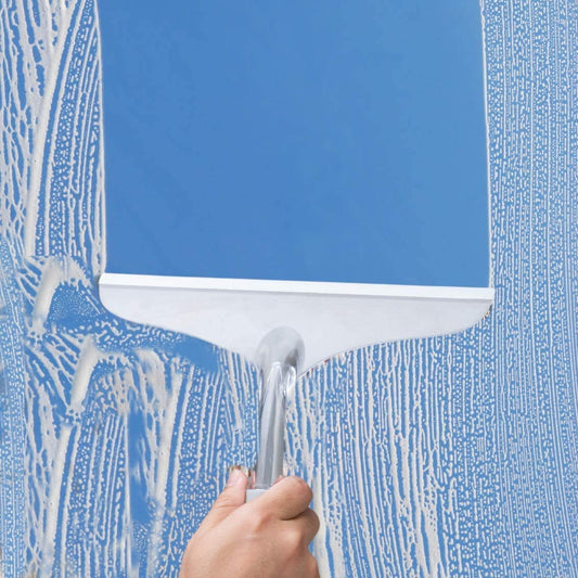 Shower Door Squeegee for Bathroom Shower Glass Doors, Silicone/Rubber Window Cleaner Squeegee, Plastic Car Windshield Cleaning Squeegee