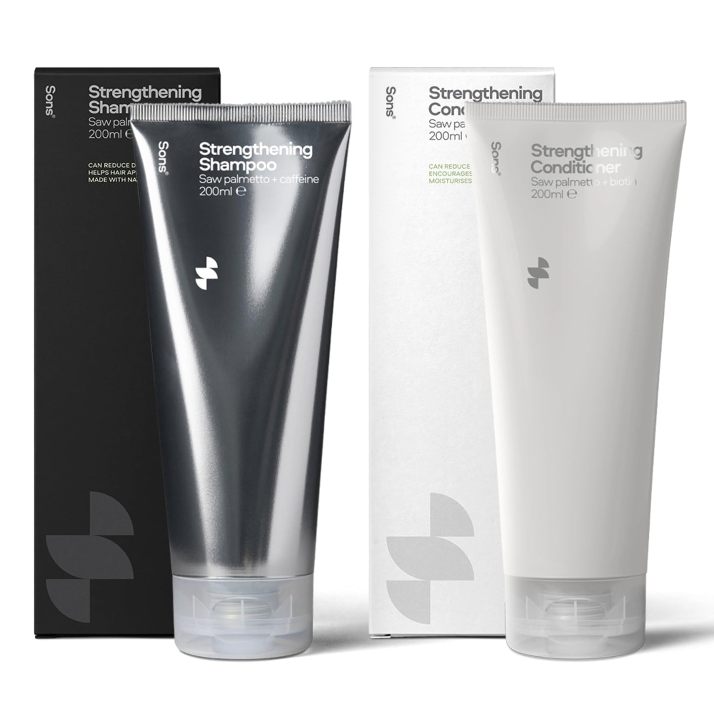 Sons Shampoo & Conditioner for Men. DHT-blocker, Hair Thickening and Anti-Dandruff With Caffeine. Tackles Hair Loss, Thinning & Dry Scalp. Promotes