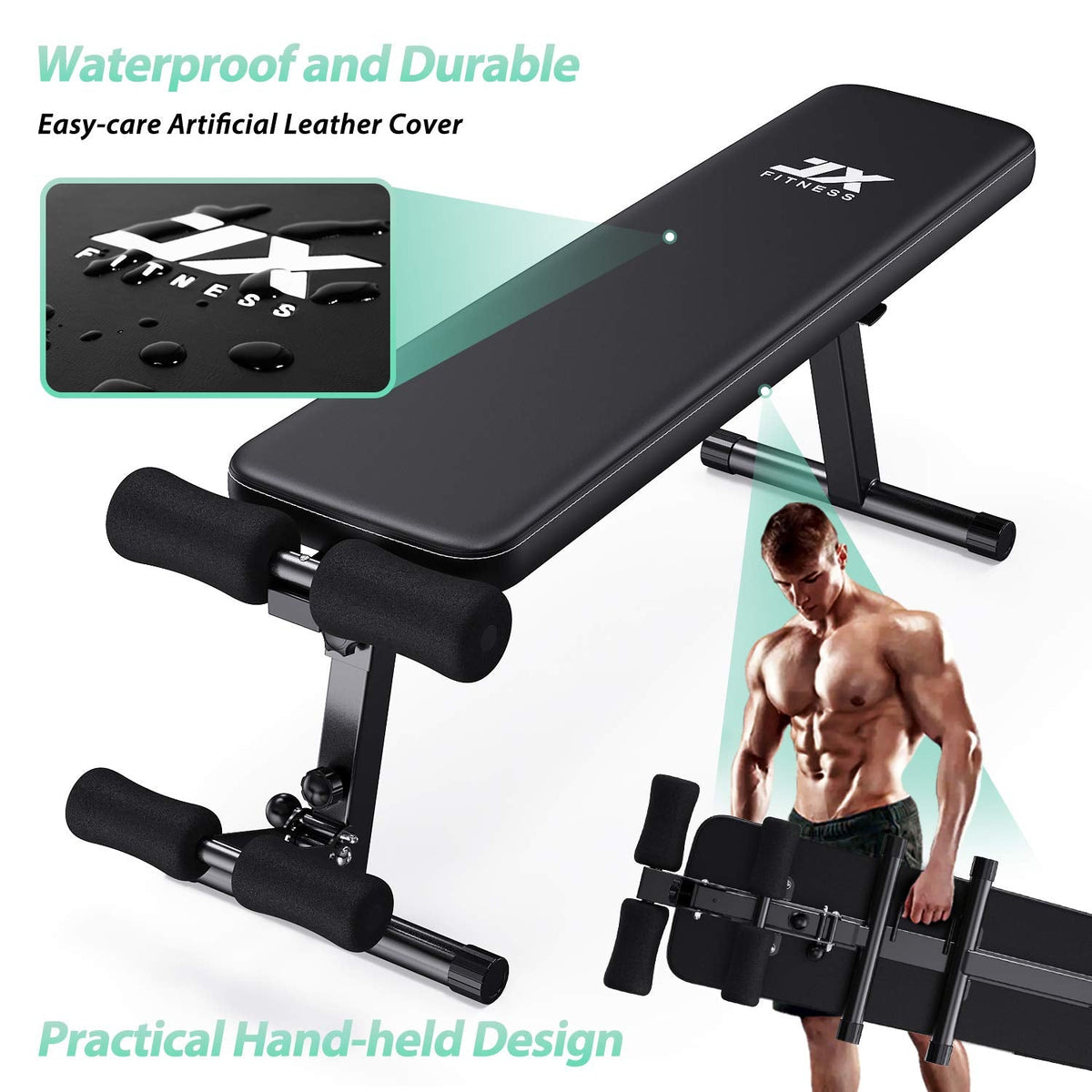 Foldable Flat Weight Bench Sit up Abdominal Bench Gym Fitness Exercise Workout Decline Incline Bench Press