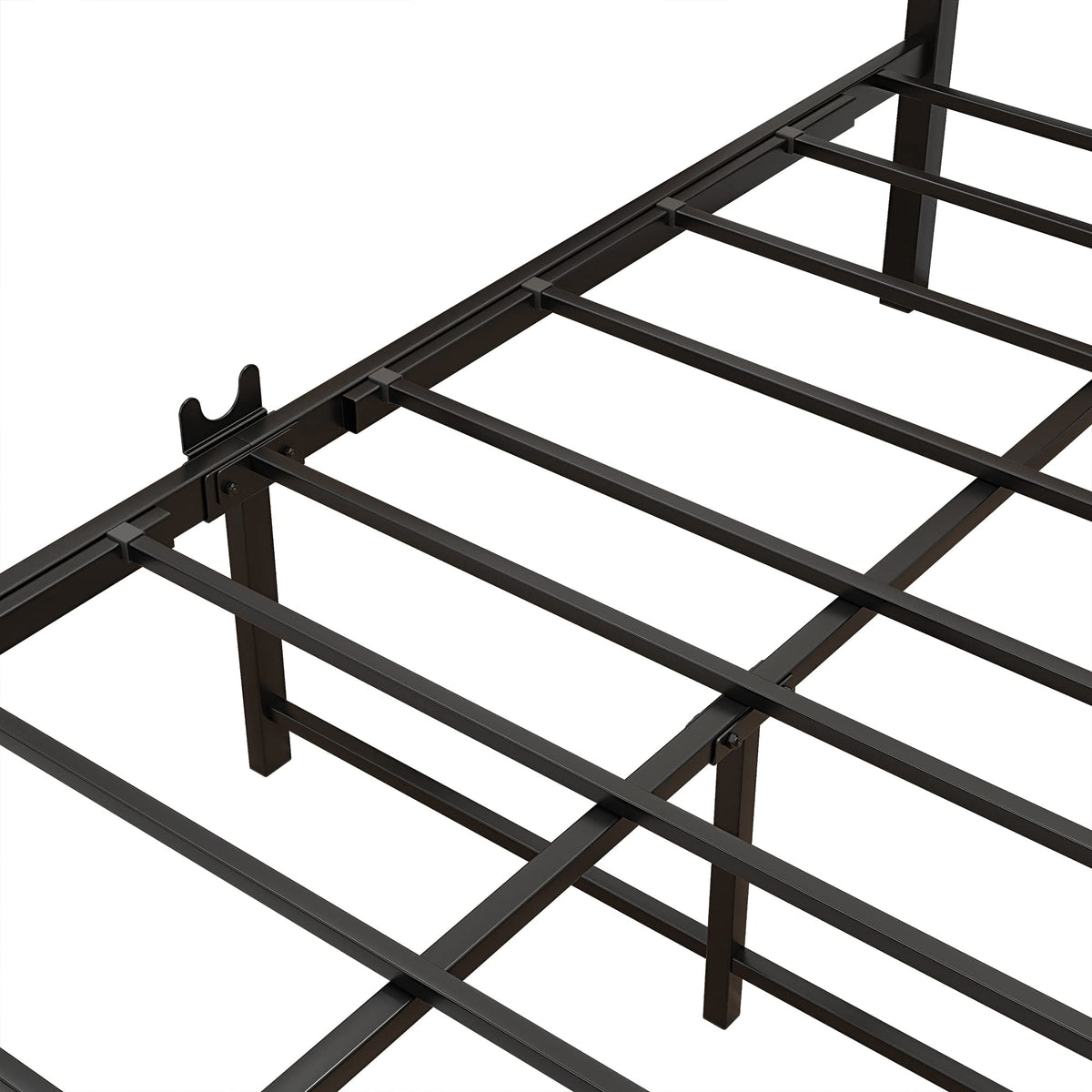 JELUTE Metal Platform Bed Frame, 3 FT Single, Black