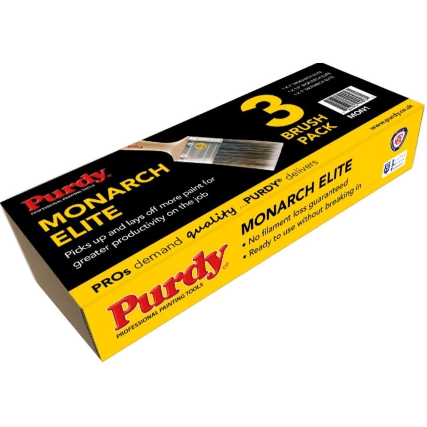 Purdy Monarch Elite Paint Brush Set - 3 Brushes