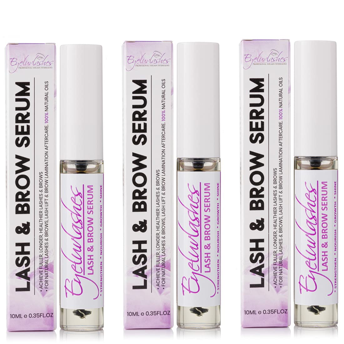 Lash and Brow Serum Nourishing Lash Growth Lash Lift Brow Lamination Aftercare Natural Oils Castor Oil Sweet Almond Oil Vitamin E Oil Vegan Client