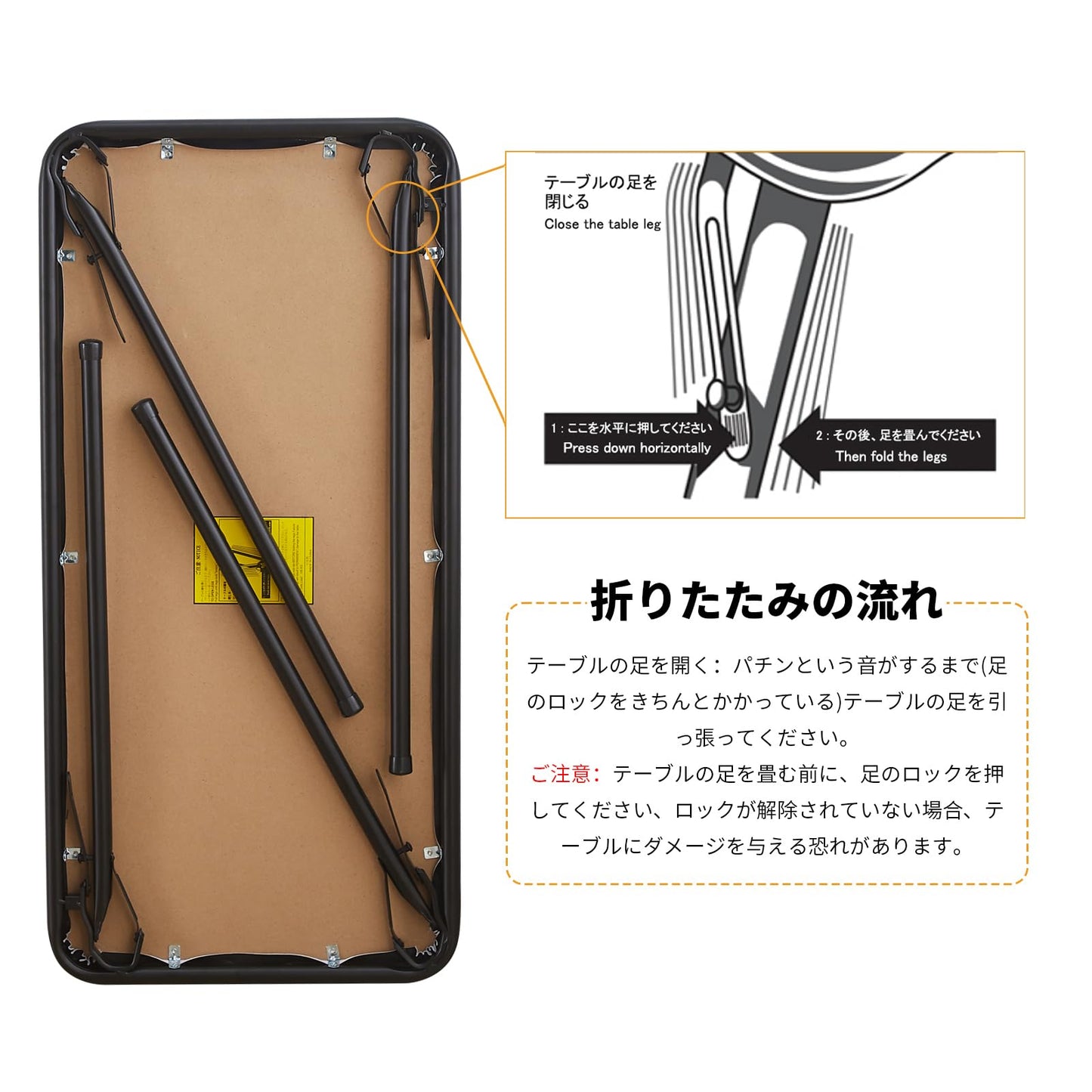 BOOSDEN Foldable Table, Folding Tables for Indoor and Outdoor Use, 3.1 x 1.5 ft Card Table, Collapsible Design, Lightweight and Durable, Fold Up