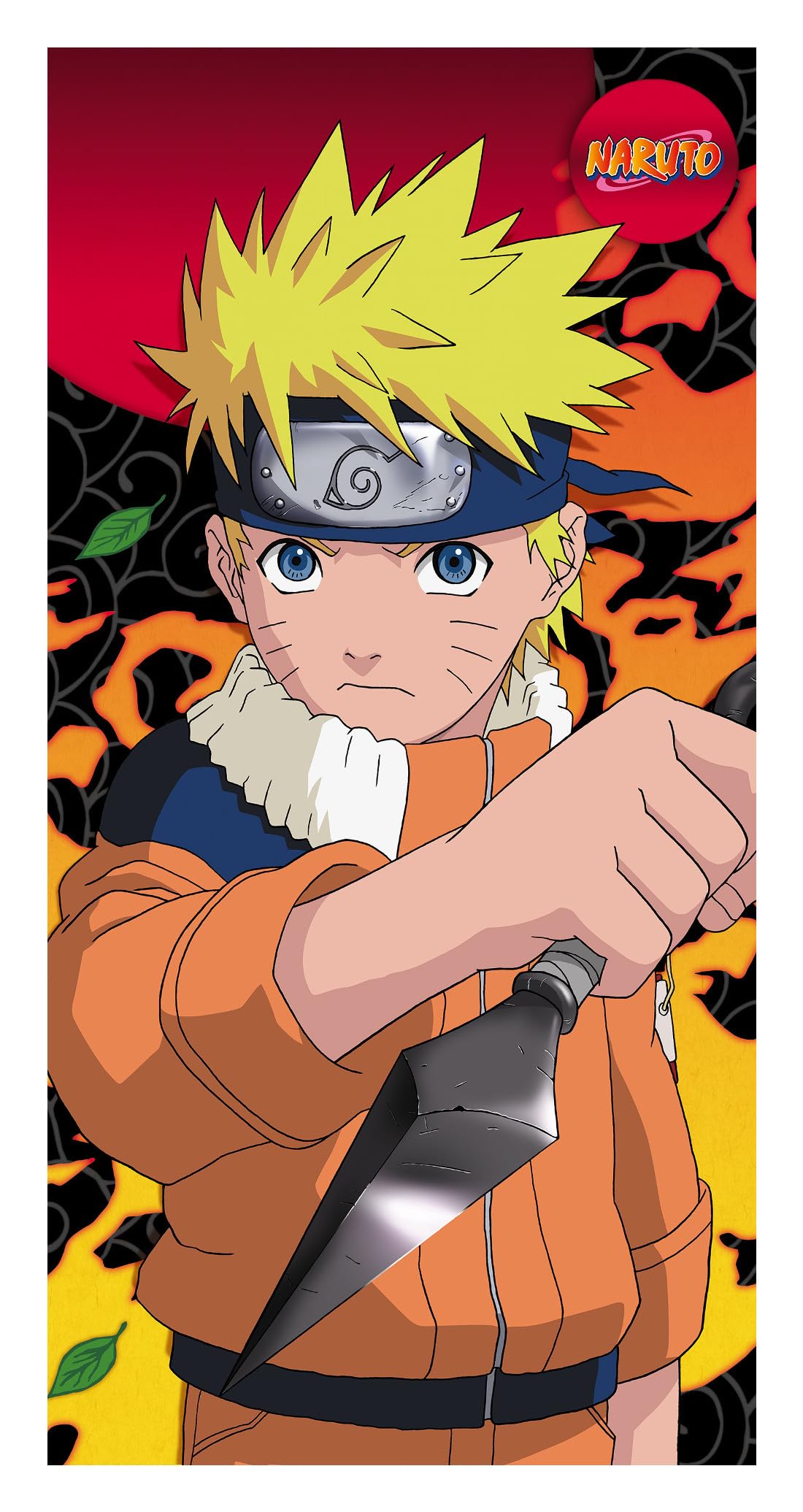 Halantex NARUTO UZUMAKI - Beach Towel Beach Bath Towel - 100% cotton - Size 70x140 cm - POK-491T