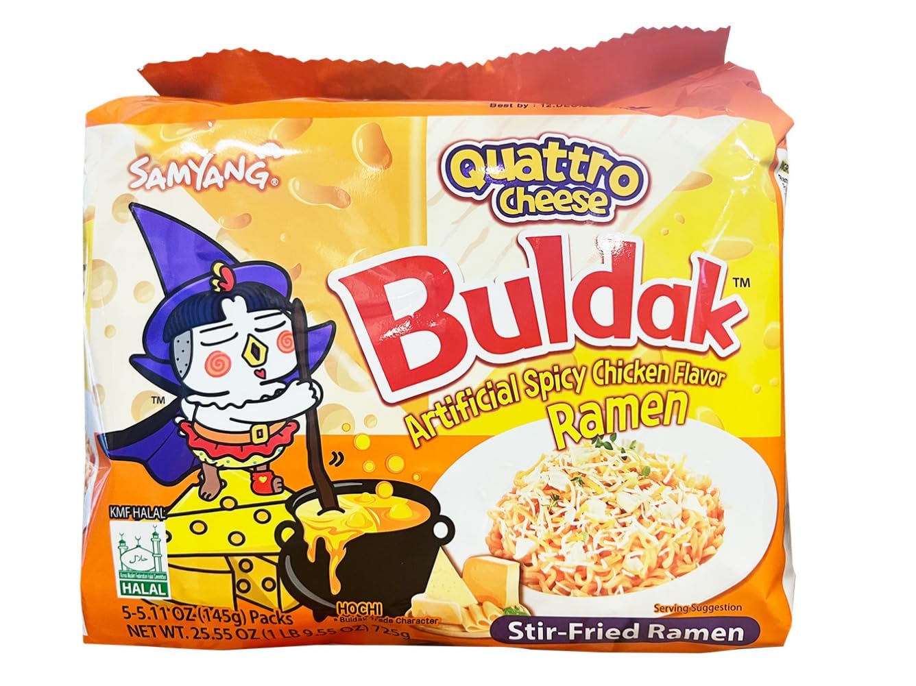 Samyang Quattro Cheese Flavour Buldak Ramen, Pack of 5