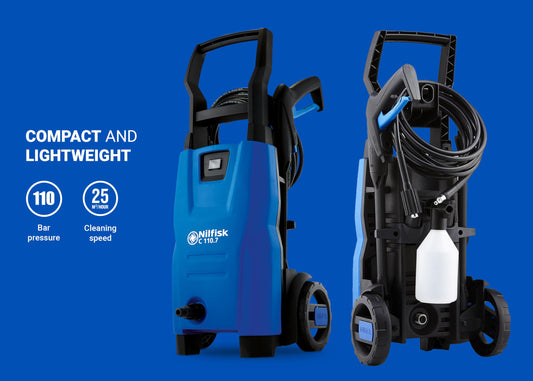 Nilfisk C 110.7-5 High Pressure Washer - Mini Power Washer for Patios and Car Cleaner (1400 W)