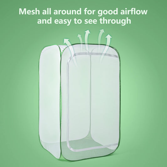 36" Outdoor Mesh Plant Enclosure, Plant Cover for Pests, Bird and Pest Protection Guard for Fruit, Vegetables, Flowers and Herbs Pop-Up Cage 24 x 24 x