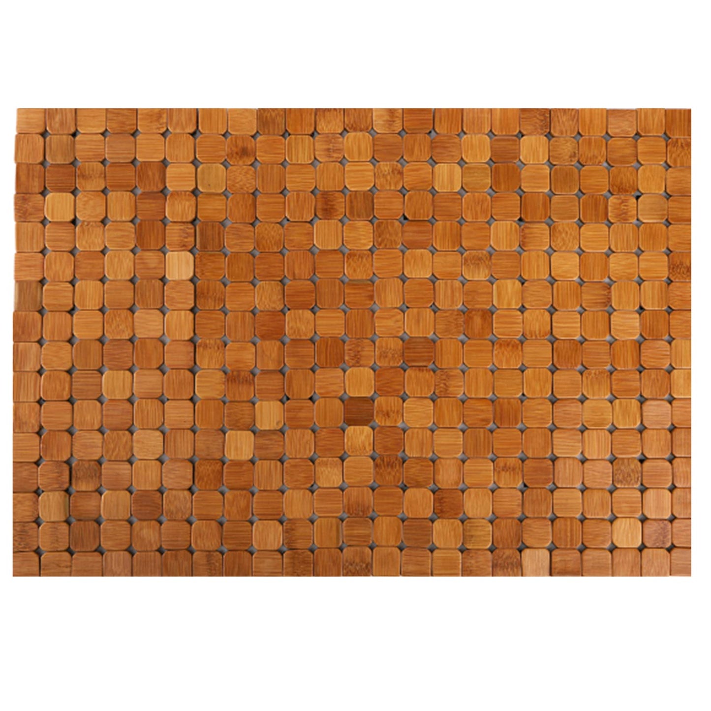 Dicunoy Bamboo Floor Bath Mat, Bathroom Shower Rug, Wooden Toilet Doormats for Shower Doorsteps, Sauna, Tub 60cm L x 40cm W, Wooden Bathroom