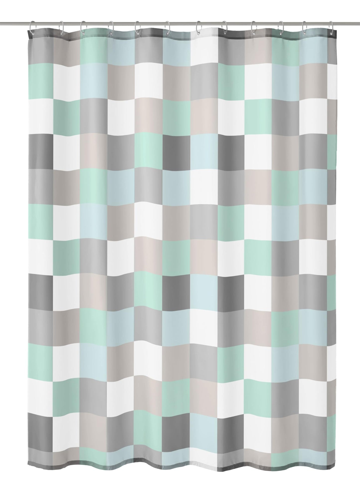 Kleine Wolke Check Shower Curtain, Textile PES, Mare, 180 x 200 cm