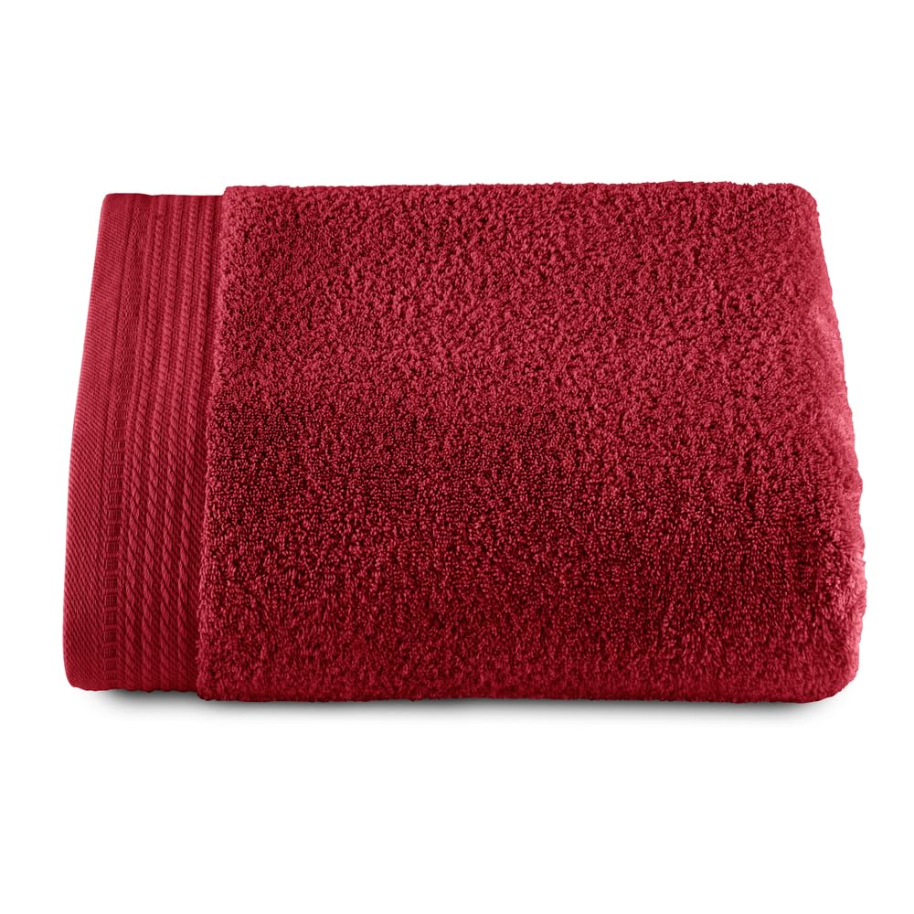 Top Towel - Premium - Large Bath Towels - Bathroom Towels - 1 Large Bath Towel - 100 x 150 cm - 100% Cotton - 600 grams - Garnet