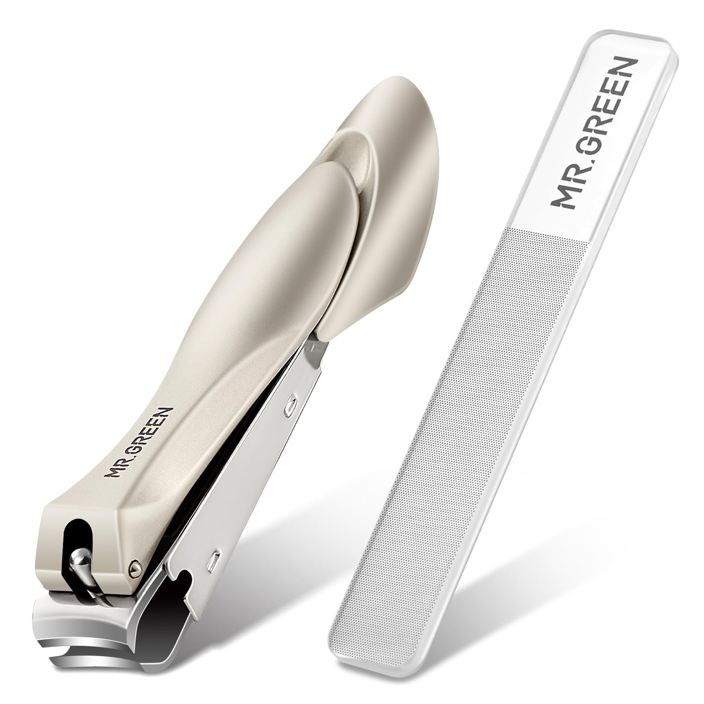 MR.GREEN Nail Clippers Stainless Steel Anti Splash Fingernail Cutter Manicure Tools Bionics Design Pedicure Scissor Nail Trimmer (Nail Clipper