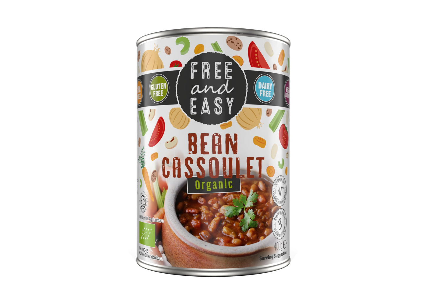 Free and Easy Organic Bean Cassoulet, 6 x 400g
