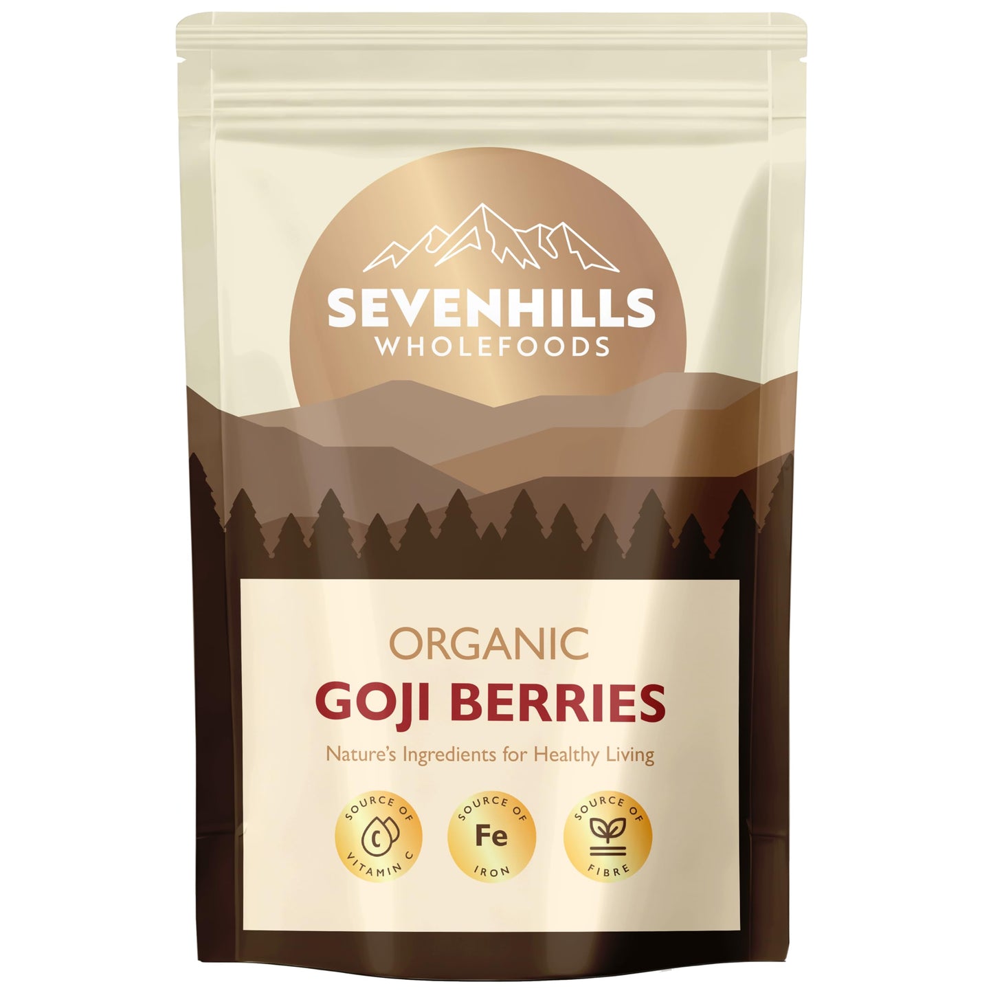 Sevenhills Wholefoods Organic Raw Goji Berries 500g | 100% Pure & Natural | for snacking, baking, cereals, porridge | GMO-free | Gluten-free |