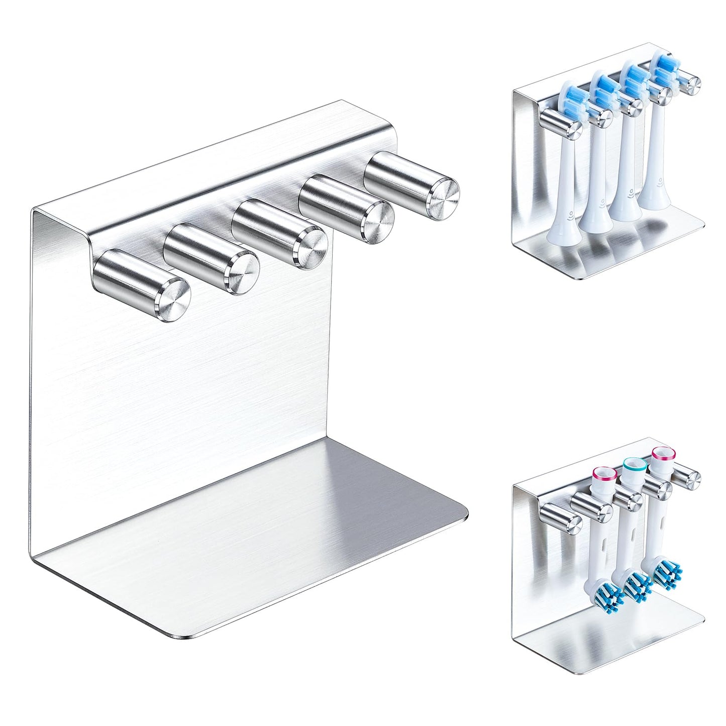 YYBO Electric Toothbrush Head Holder, Electric Toothbrush Holder Wall Mounted or Desktop, Toothbrush Head Stand, Adhesive Tooth Brush Holder