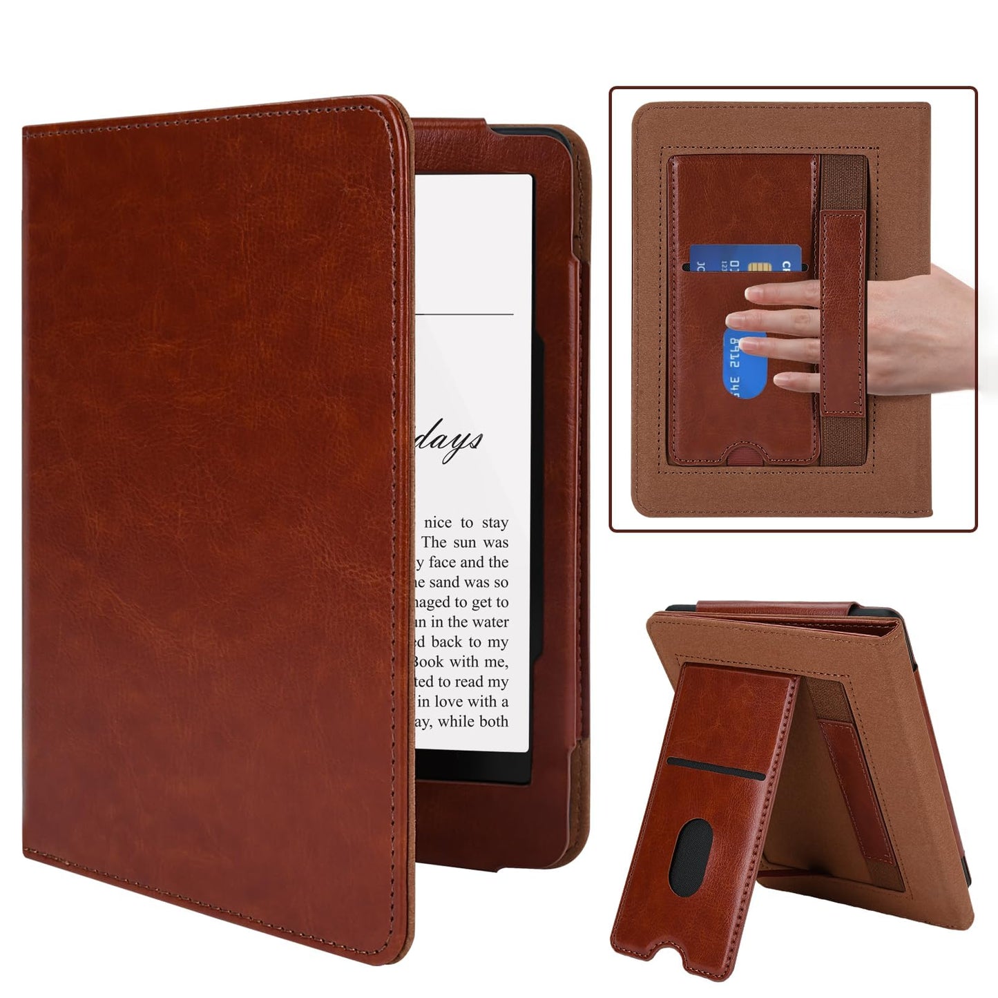 CC Store Kindle Paperwhite Case for 7"/6.8"(12th/11th Generation-2024/2021) and Signature Edition, Magnetic Closure & Premium Leather Material &