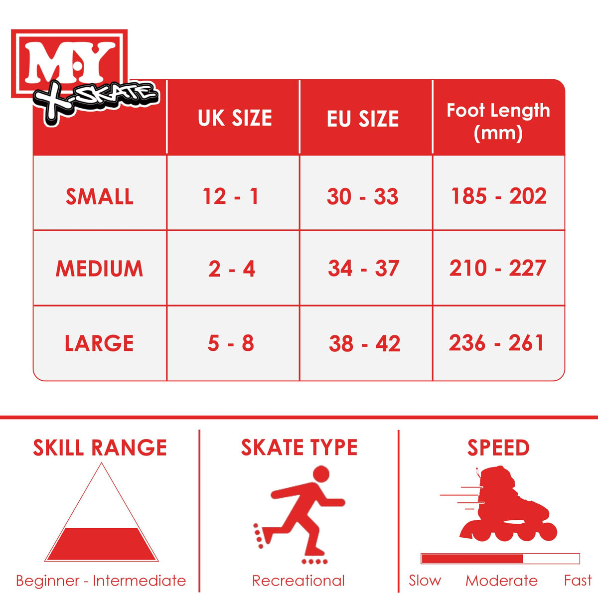M.Y X-Skate Adjustable Pink Inline Roller Skates with Built In Adjusters Kids Roller Boots for Boys & Girls - Medium