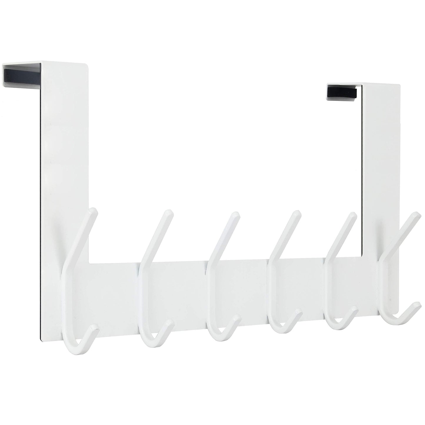 WEBI Over The Door Hook,Over Door Towel Rack,Door Hanger,Over Door Hanger Coat Rack,6 Hooks for Hanging Clothes,Towels,Behind Back of Bathroom,White