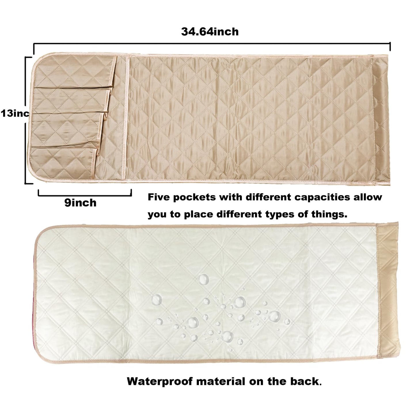 BEISIJIA Sofa Armrest Organiser, Hanging Caddy Storage Bag for Armchair Couch, Remote Control Holder for Phone, Books, Magazines, Glasses