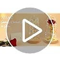 ADAZ 24K Eternal Rose for Women/Wife/Grandma/Girlfriend for Her Rose Flower Artificial Roses in Glass Dome with LED Light Strip on Mother's Day Valentine's Day,Anniversary