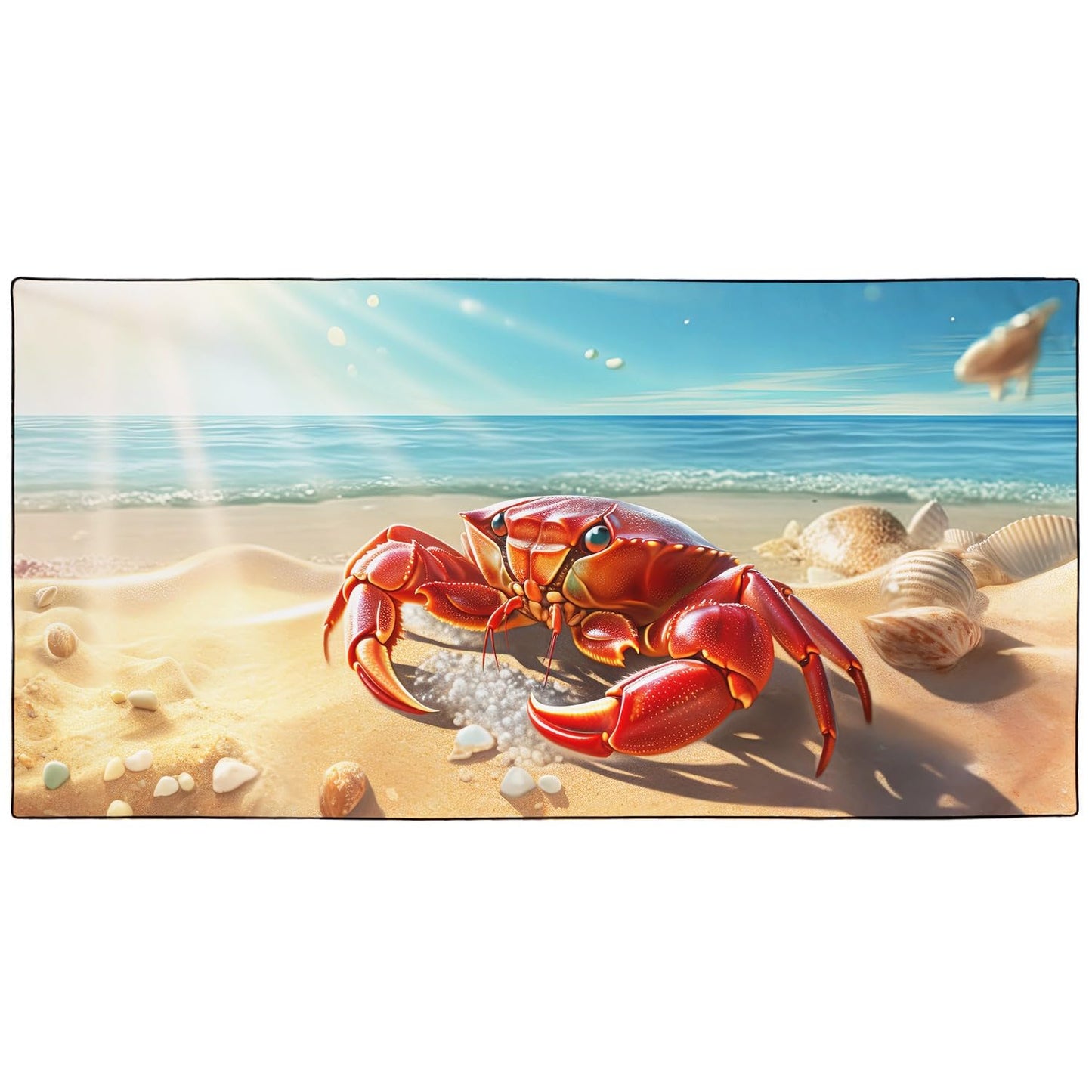 YISUMEI Crab Beach Towels for Adults Extra Large 180 x 90 cm, Microfibre Lightweight Quick Dry Towel for Swimming Pool Cruise Travel Sports Camping
