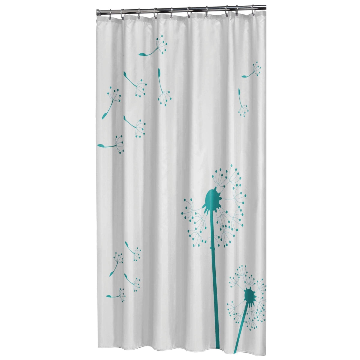 Sealskin Vento Shower Curtain, Polyester, Aqua, 180 x 200 cm
