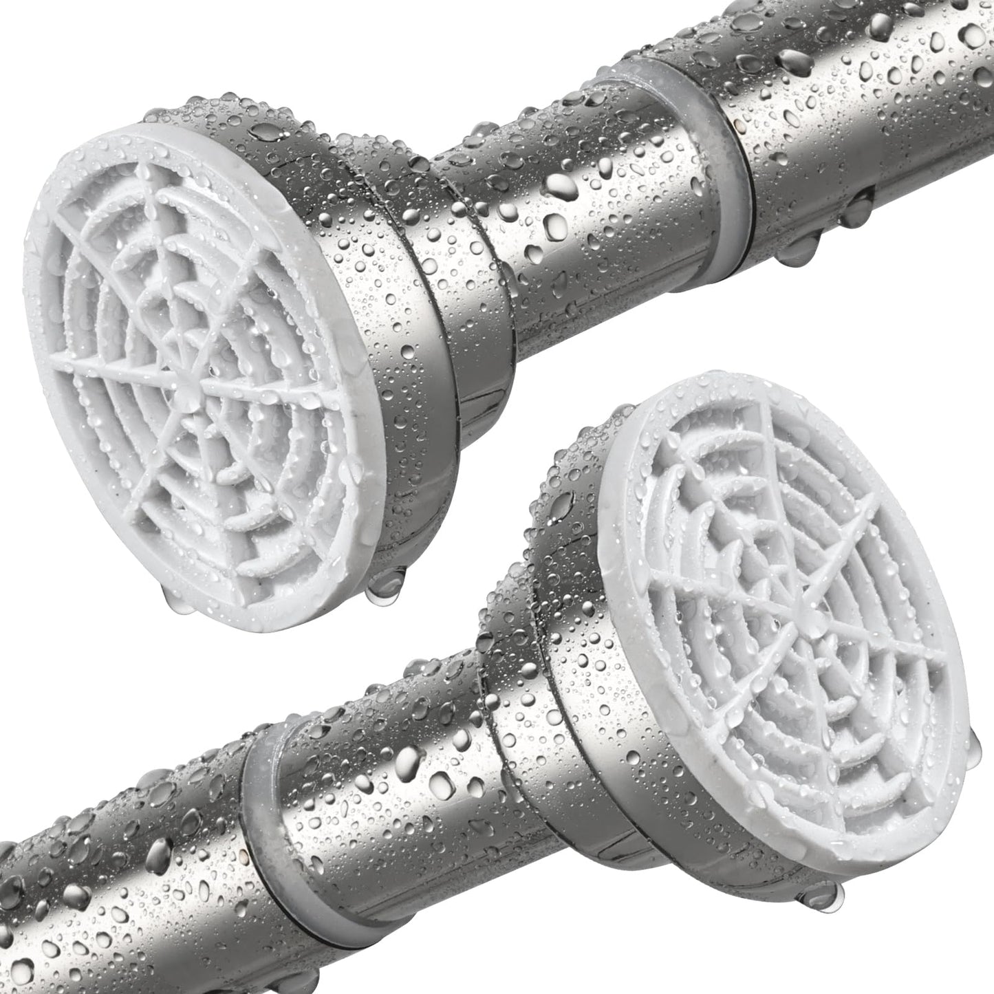 Shower Curtain Rod, Stainless Steel Extendable Shower Curtain Pole Tension Rods for Curtain No Drilling Shower Curtain Rail Net Curtain Poles for