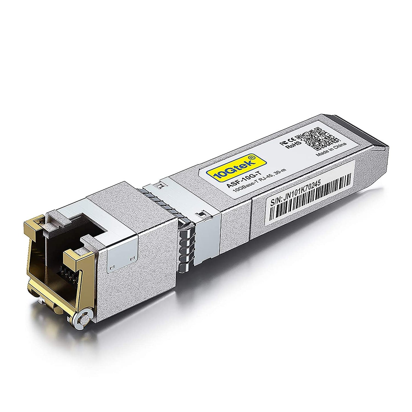10Gtek for Netgear 1.25/2.5/5/10GBase-T SFP+ RJ45 Transceiver, Auto-Negotiation SFP+ Ethernet Copper Module, up to 30 Meters