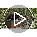 Keter Darwin 380L Outdoor Garden Furniture Storage Box Brown Evotech+ Wood Look and Feel | Fade Free | All Weather Resistant | Safe and Secure | Zero Maintenance | 2 year Warranty