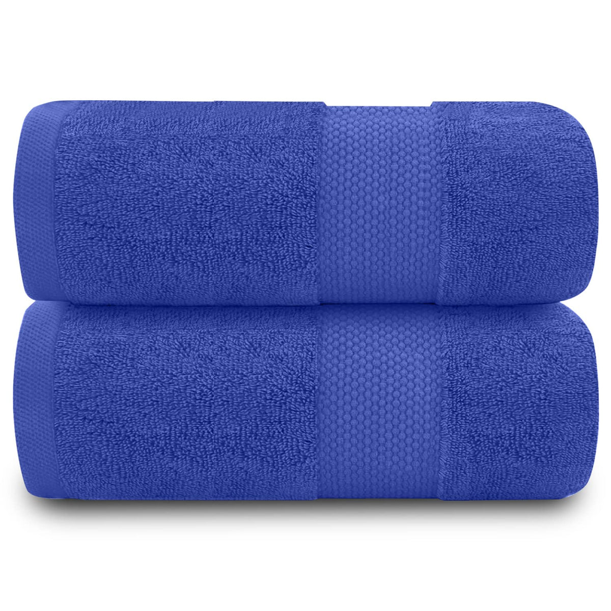 GC GAVENO CAVAILIA Fade Resistant Bathroom Set, 700 GSM Premium Quality Extra Absorbent 100% Cotton Towel, Egyptian, Royal Blue, 2PK Bath Sheet