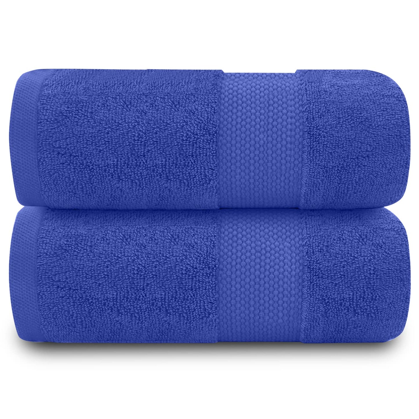 GC GAVENO CAVAILIA 100% Cotton Pack of 2 Bath Sheets, Premium Quality 700 GSM Fade Resistant Extra Absorbent Towels, Egyptian, Royal Blue, 90x140 Cm